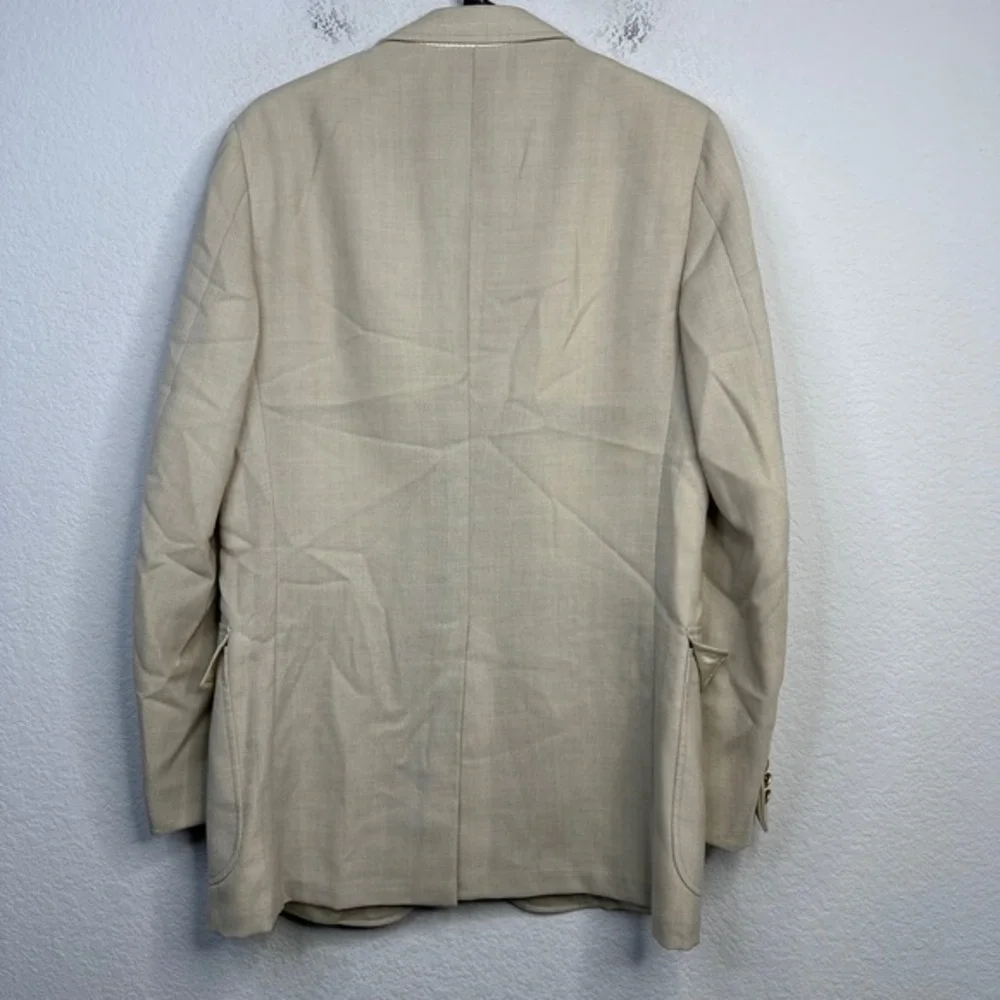 Kendan's Ltd Wimbledon Blazer‎ Men 42R Tan Vintage Gold 2-Button USA Made Golf